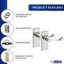 Chrome Elegance Range Polished Chrome Victorian Scroll Lever Latch Handles, Polished Chrome Backplate Door Handles, Contemporary Design for Internal Wooden Doors (MULTIPLE STYLES) Image 10