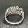 Sterling silver 925 ring with natural Multi-Tourmaline & Natural Zircon. With certificate Image 6