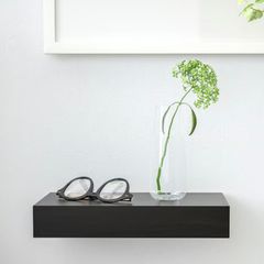 3 Floating Wall Shelves (lack Ikea) - Three pieces, black, 30x26x5 cms - LACK Ikea