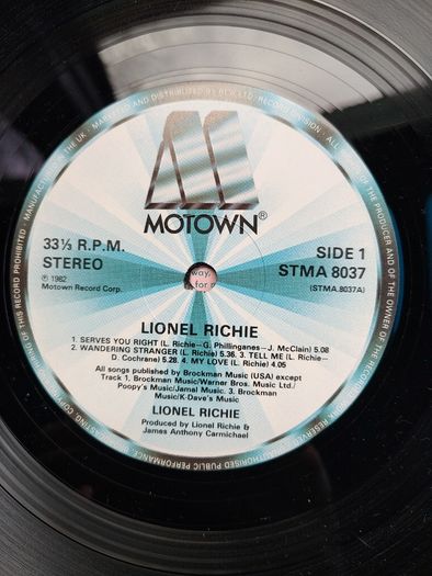 Lionel Richie - Lionel Richie Vinyl LP (1982) Original UK Pressing Gatefold Sleeve Motown R&B EX+