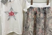 D girls t-shirt and shirt set 3yrs