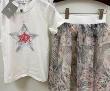Dior girls t-shirt and shirt set 3yrs