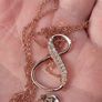 The Infinity pendant from Tipperari Crystal in rose gold plated Image 4