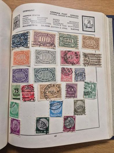 stamp album with stamps of the world