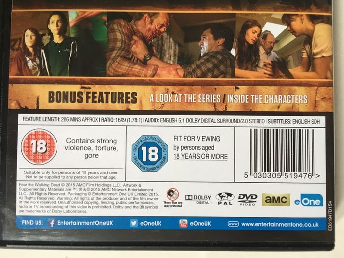 Fear The Walking Dead [2015] Season 1 [DVD TV Boxsets]