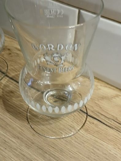 2 New Gordon Finest Beer Glasses