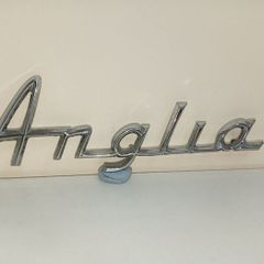 Classic Original Metal Ford Anglia Script Boot Badge With 3 Pins