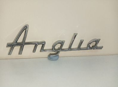 Classic Original Metal Ford Anglia Script Boot Badge With 3 Pins