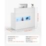 Reception Desk, 47.24 x 18.7 x 39.37 in Rectangular Front Counter Table, Office Reception Desk with LED Light, 2 Drawers and Power Outlets Image 4
