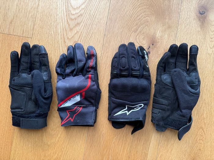 M-sized motorcycle summer gloves, 2 pairs