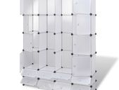 _Modular Cabinet 18 Compartments White 37x146x180.5 cm