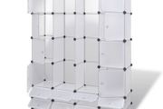 _Modular Cabinet 18 Compartments White 37x146x180.5 cm