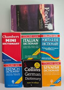 Various dictionaries and focloir - individually priced