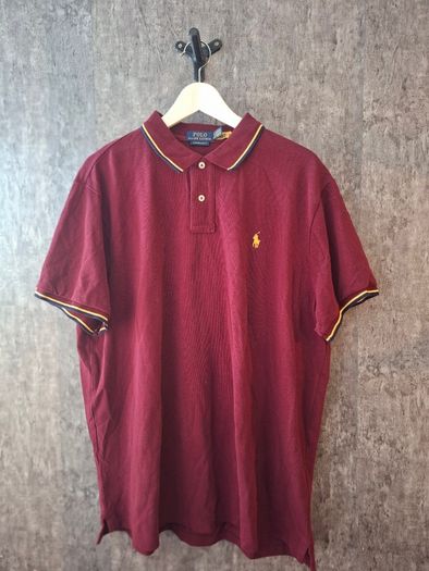 Polo Ralph Lauren Custom Slim Fit Polo - Burgundy Tipped - Size XXL - MINT