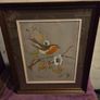 Robin Perched on a Branch Signed Painting - Framed Image 6
