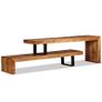 TV Stand Solid Acacia Wood Image 5