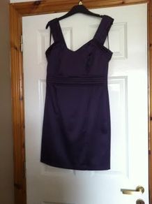 Purple Satin Dress - Size 12