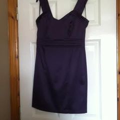 Purple Satin Dress - Size 12