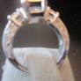 Princess Cut 18ct White Gold Filled Ring Image 4