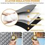 Magnetic Thermal Insulated Door Curtain 80 x 200cm, Heavy Duty Thermal Door Curtain for Winter, Waterproof Windproof No Drill Needed Door Cover, Powerful Magnets, Durable Oxford Fabric, Grey Image 3