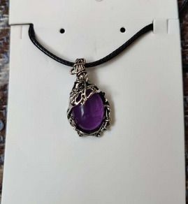 Purple Stone Necklace - boho style - ideal gift
