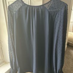 Navy Blue Blouse Size UK 14 / EU 42