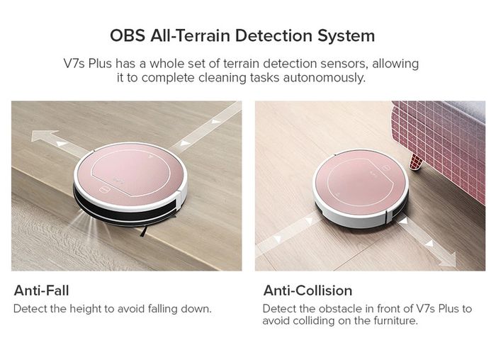 ILIFE V7s Plus Robot Vacuum Cleaner Sweep and Wet Mopping Floors&Carpet Run 120mins Auto Reharge,Appliances,Household Tool Dust