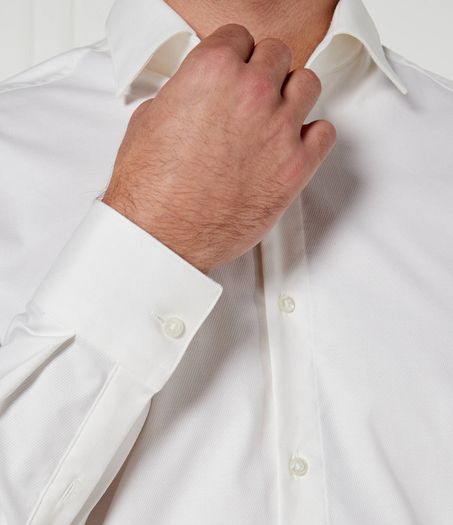 HUGO BOSS Men's Valerio Shirt, White, Size 44 / XL