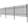 Picket Fence with Posts 3 pcs WPC 600x120 cm Image 2