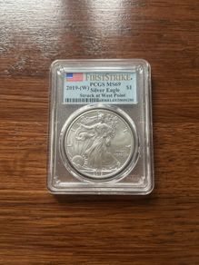 2019-(w) 1 Dollar Silver Eagle Struck At West Point First Strike