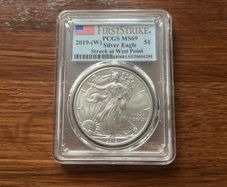 2019-(w) 1 Dollar Silver Eagle Struck At West Point First Strike