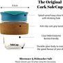 SoleCup Reusable Glass Travel Mug with Cork Band and Lid - Blue Image 5