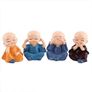 Pack of 4 Buddha Monks Statues Baby Buddha Figurines Buddha Ornaments for the Home - Christmas Decorations for House Image 2