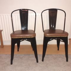 tolix-style bistro chairs