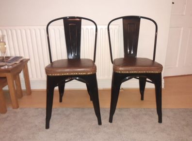 tolix-style bistro chairs