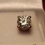 18kt Vermeil Hard Gold Plated 6mm Moissanite Solitaire Stud Earrings Image 5