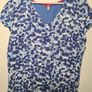womens JOULES floral blouse short sleeve v neck UK 14 EU 42 Image 2