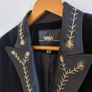 Hand embroidered Nissa black velvet blazer Image 3