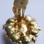 Vintage Large Oval Clip-On Earrings with Faux Pearls & Cut Crystal Image 5