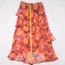 River Island Orange Pink Metallic Floral Print Tiered Ruffle Chiffon Midi Skirt 10UK/38EU Image 10