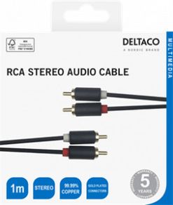 2 RCA - 2 RCA Audio Cable Gold Plated