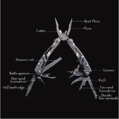Multifunctional Portable EDC Outdoor Survival Knife Camping Equipment 10.5cm Folding Pliers