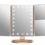 Vanity Makeup Mirror,1x/2x/3x Tri-Fold Makeup Mirror with 21 LED Lights and Adjustable Touch Screen Image 3