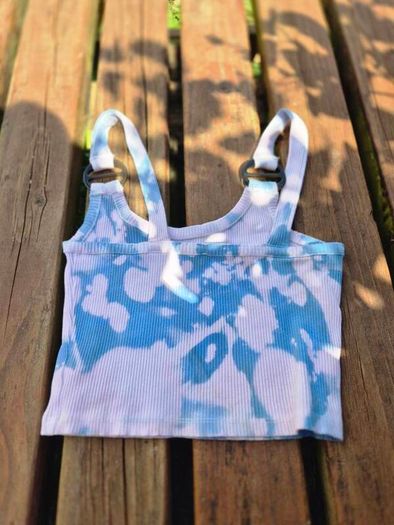 Topshop Tie-Dye Ring Strap Top, Size Small