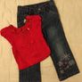 Oomph Blue Jeans And Red Top Image 5