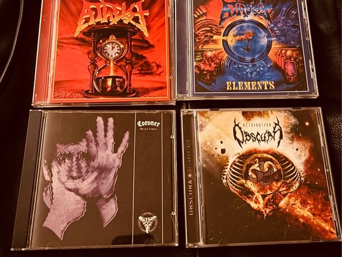 Atheist, Coroner and Obscura CDs