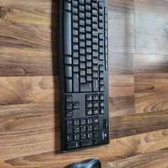 Logitech wireless keyboard and mouse.