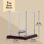 Newton's Cradle Balance Pendulum, Physics Learning Desk Toy, Swinging Kinetic Balls for Home, Office Decoration, Stress Relief, Fun Science Fidget Accessories (18 x 18 x 15 cm) Image 4