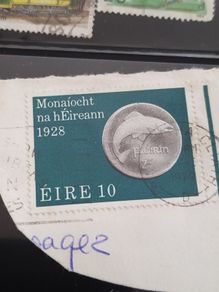 1974 Ireland Commemorative Stamp - 1928 Dolphin Coin (Used)