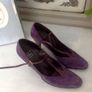 Vintage Collector 80s Christian Dior Pumps Salome in Velours Suede Prune Image 3